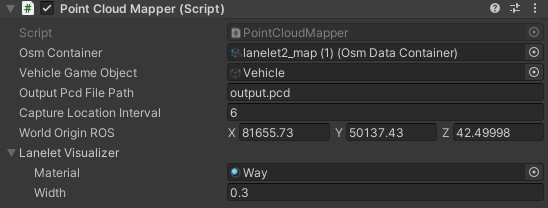 point cloud mapper configuration example