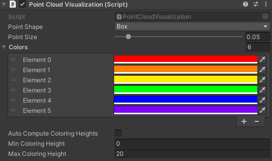 lidar visualization configuration