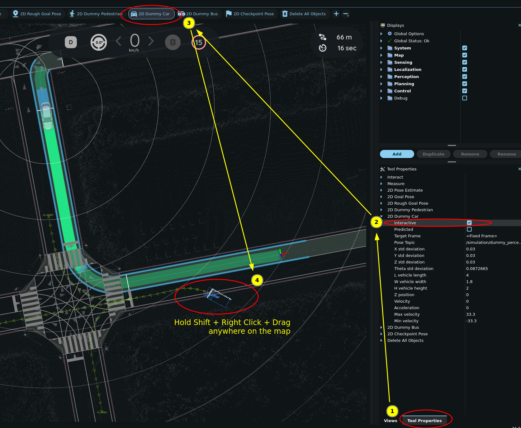 set-interactive-dummy-car