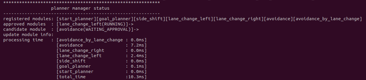 Scene module's transition table