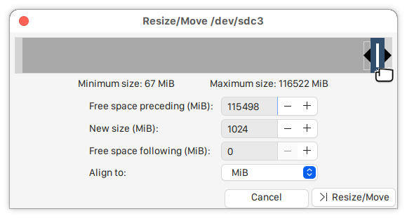 Data moved